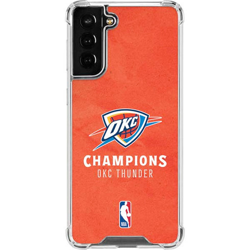 2025 NBA Champions Oklahoma City Thunder Galaxy S21 FE Clear Case